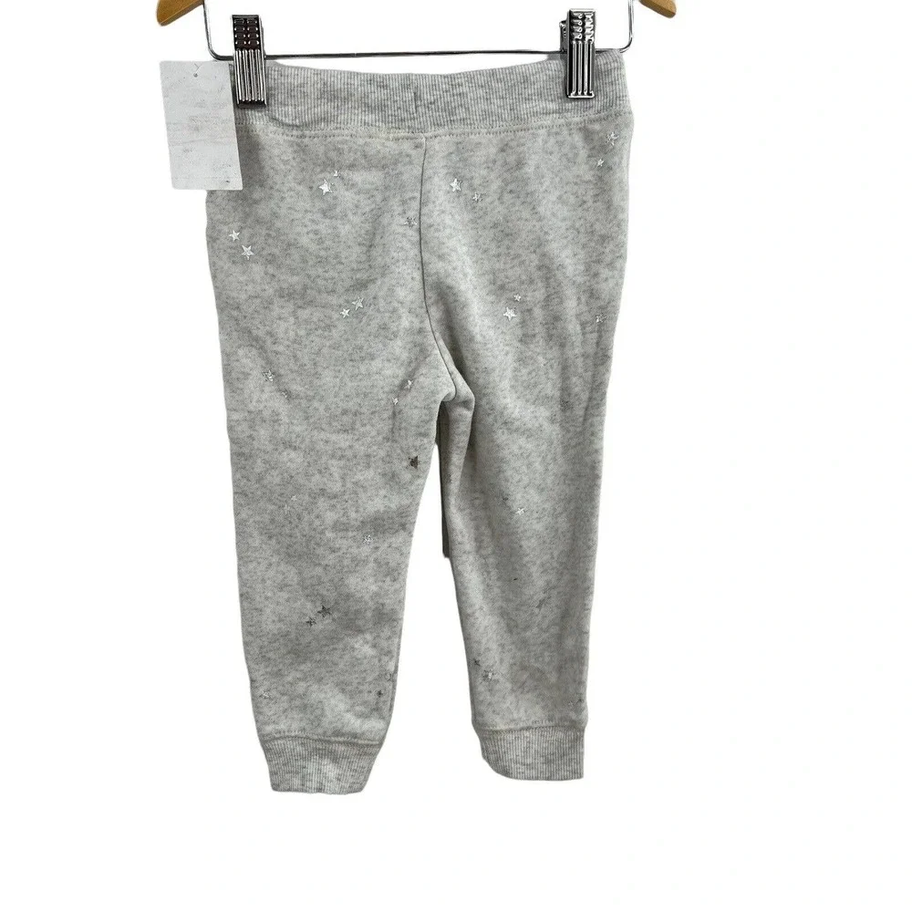 OshKosh‎ Oatmeal Heather Sweatpants Silver Stars 24 Month New